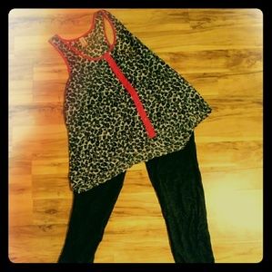Sheer Cheetah Print Tank